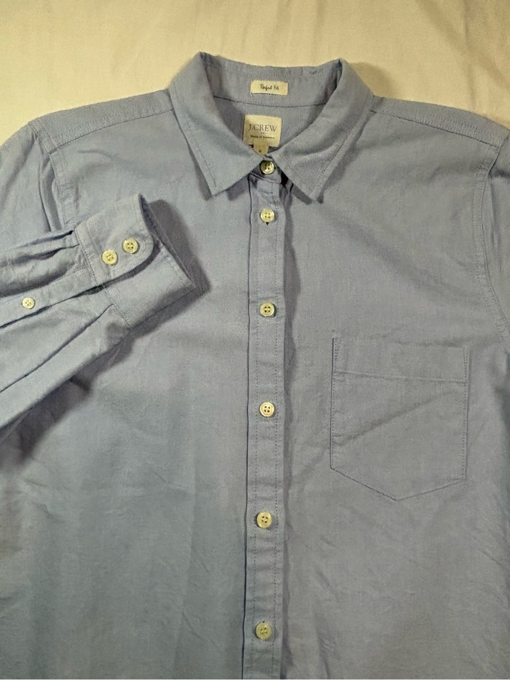 J. Crew Men's Sky Blue Long-Sleeve Button-Down Shirt